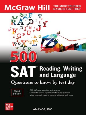 cover image of 500 SAT Reading, Writing and Language Questions to Know by Test Day